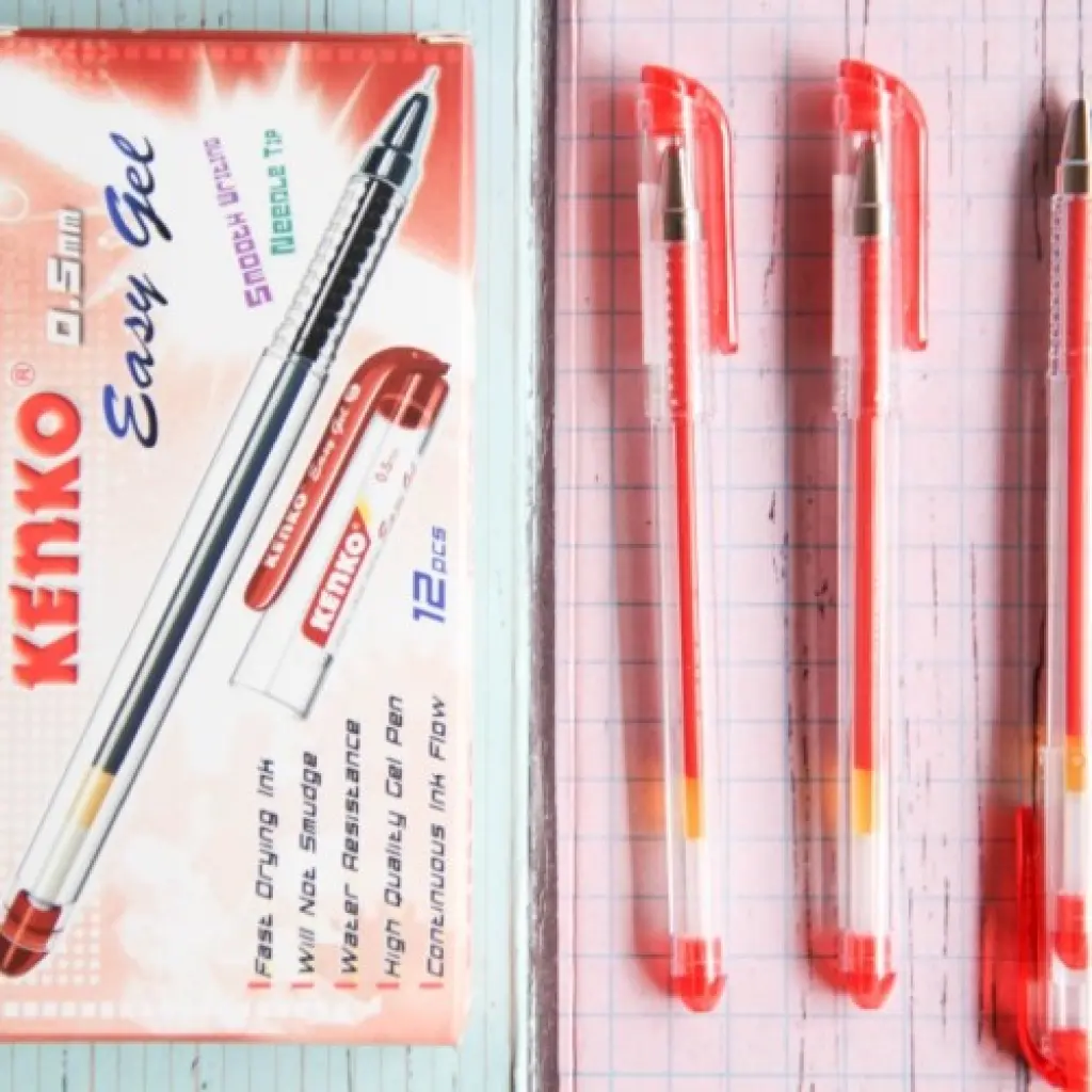 PULPEN GEL KENKO EASY GEL 05 MM  MERAH