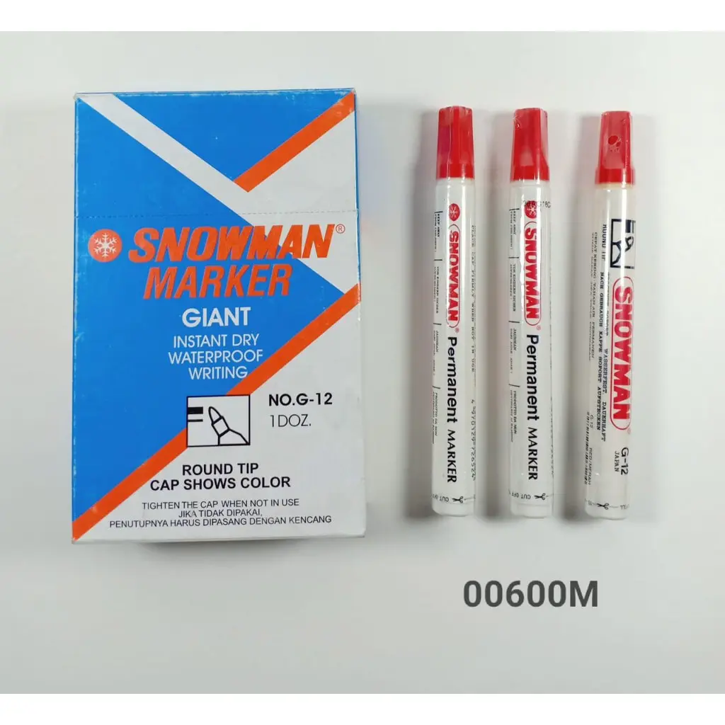 SPIDOL SNOWMAN PERMANENT  MERAH