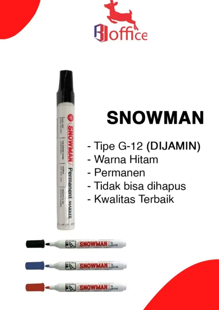 SPIDOL SNOWMAN PERMANENT  HITAM