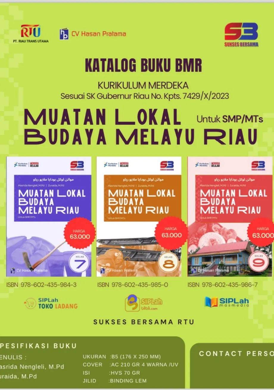Alat Peraga Sekolah Lainnya BUKU MUATAN LOKAL BUDAYA MELAYU RIAU SUKSES BERSAMA UNTUK SMP/MTS KELAS 9 2 ~item/2024/10/12/img_20241012_wa0026