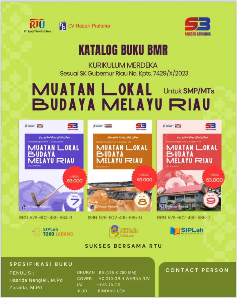BUKU MUATAN LOKAL BUDAYA MELAYU RIAU SUKSES BERSAMA UNTUK SMPMTS KELAS 7