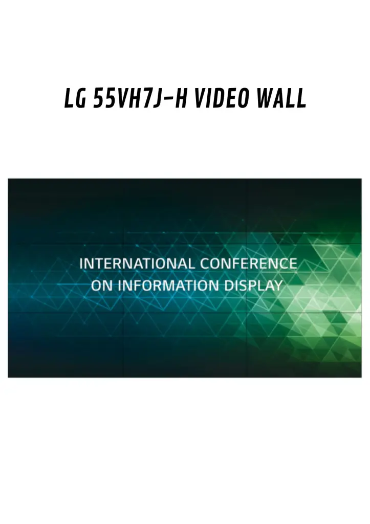 LG 55VH7JH VIDEO WALL