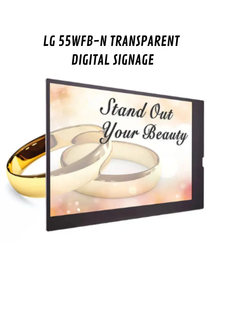 LG 55WFBN TRANSPARENT DIGITAL SIGNAGE