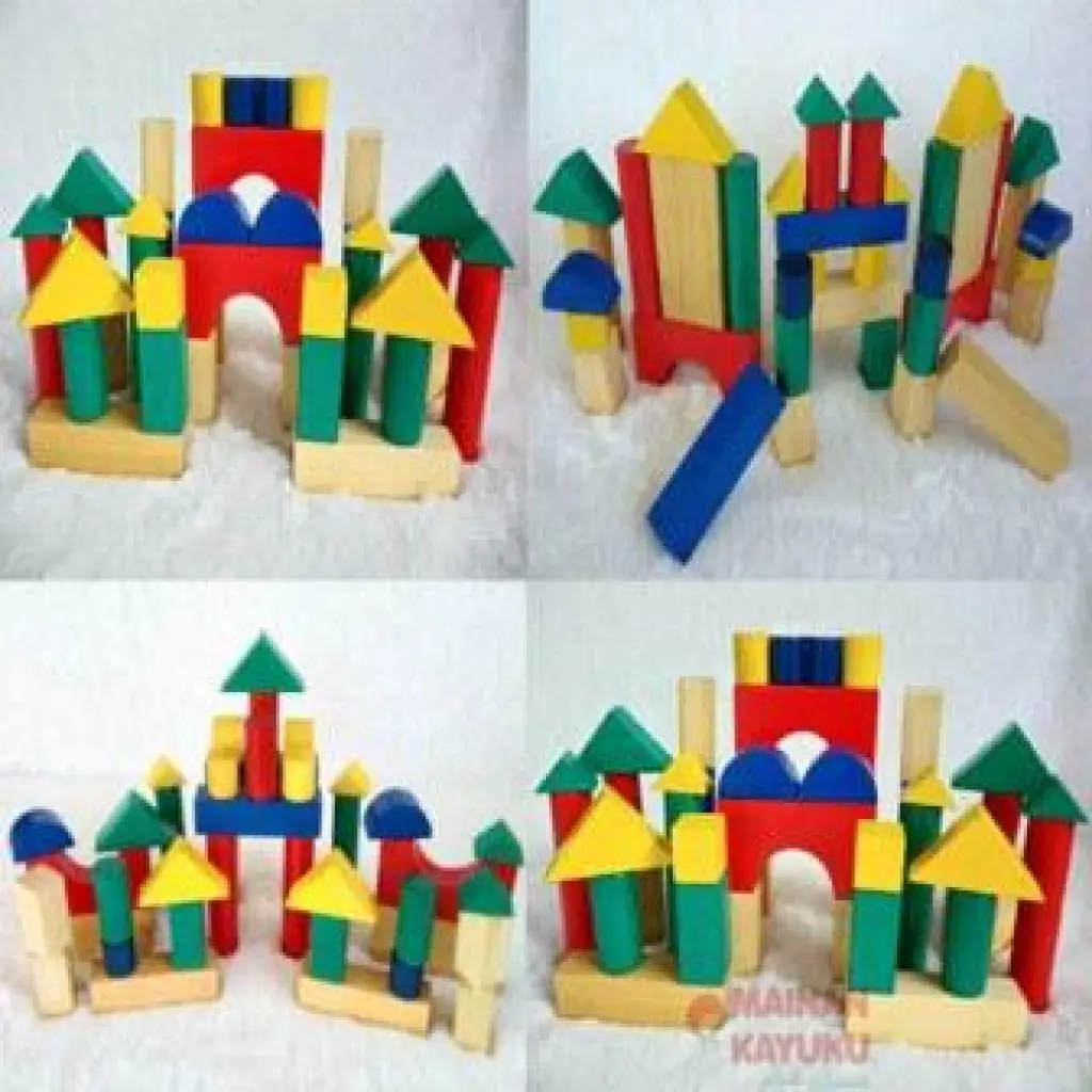Mainan Balok Susun Kayu