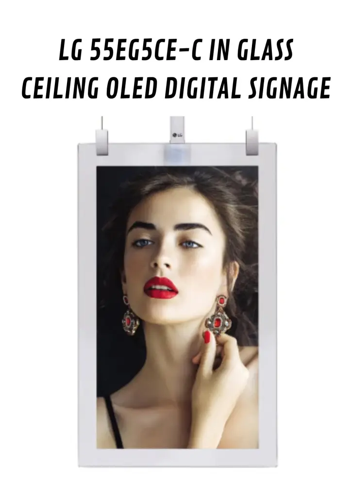 LG 55EG5CEC IN GLASS CEILING OLED DIGITAL SIGNAGE