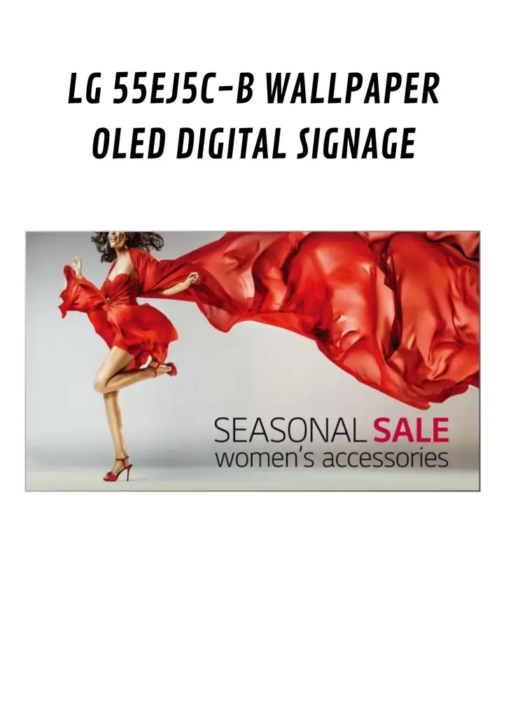 LG 55EJ5CB WALLPAPER OLED DIGITAL SIGNAGE