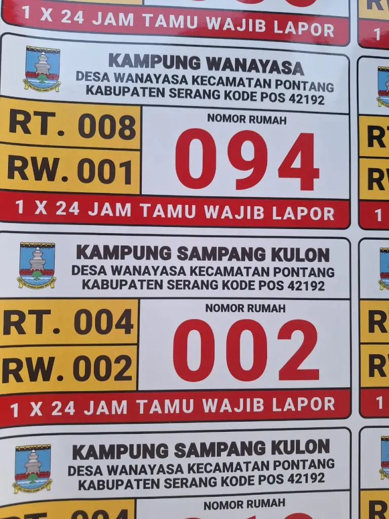 Nomor Rumah Akrilik