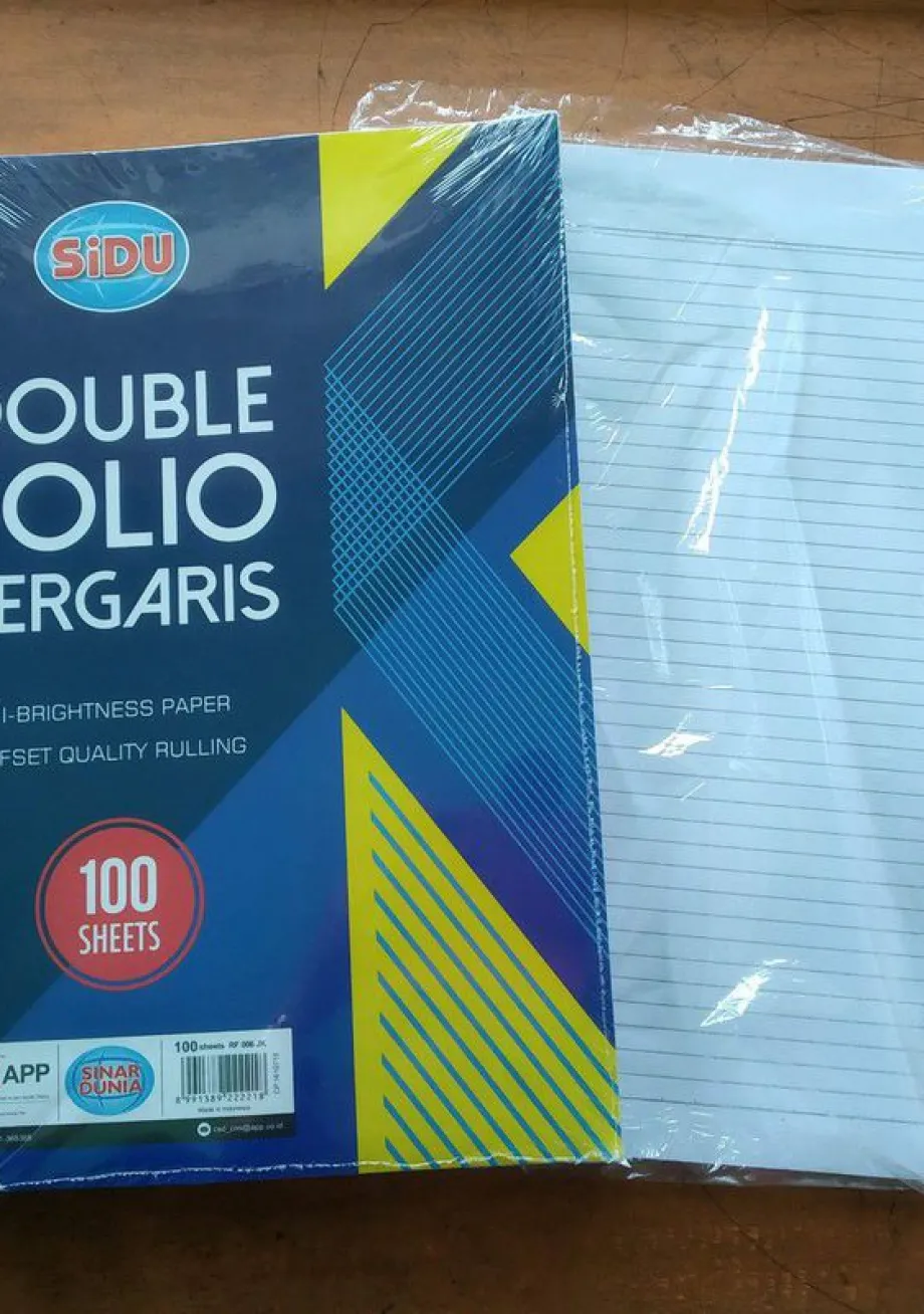 Kertas Folio Bergaris  Kertas Bergaris (Double Folio) 1 ~item/2025/2/21/587601361f92aa5ec174af792fe03a27