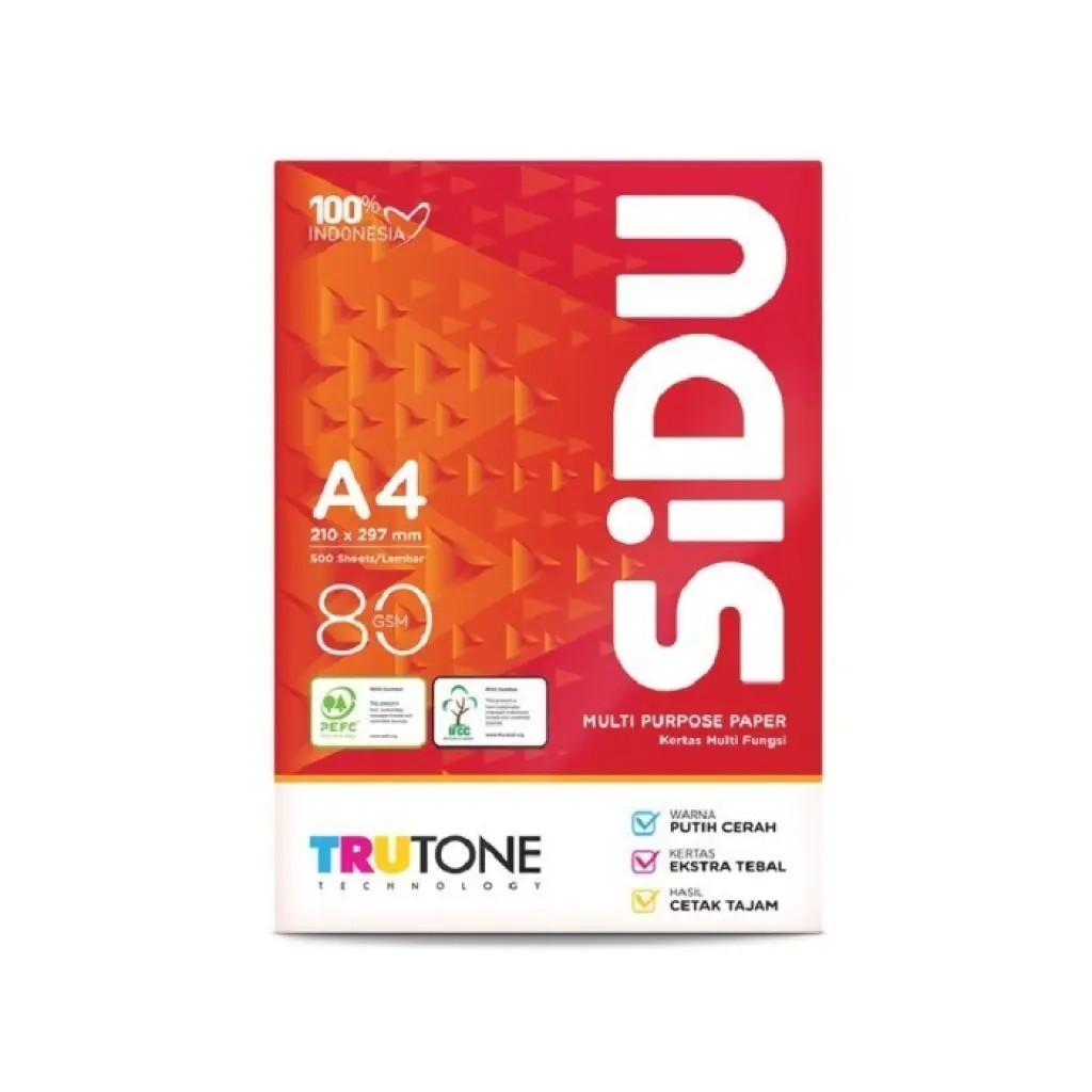 Kertas HVS A4 SIDU 80 GSM
