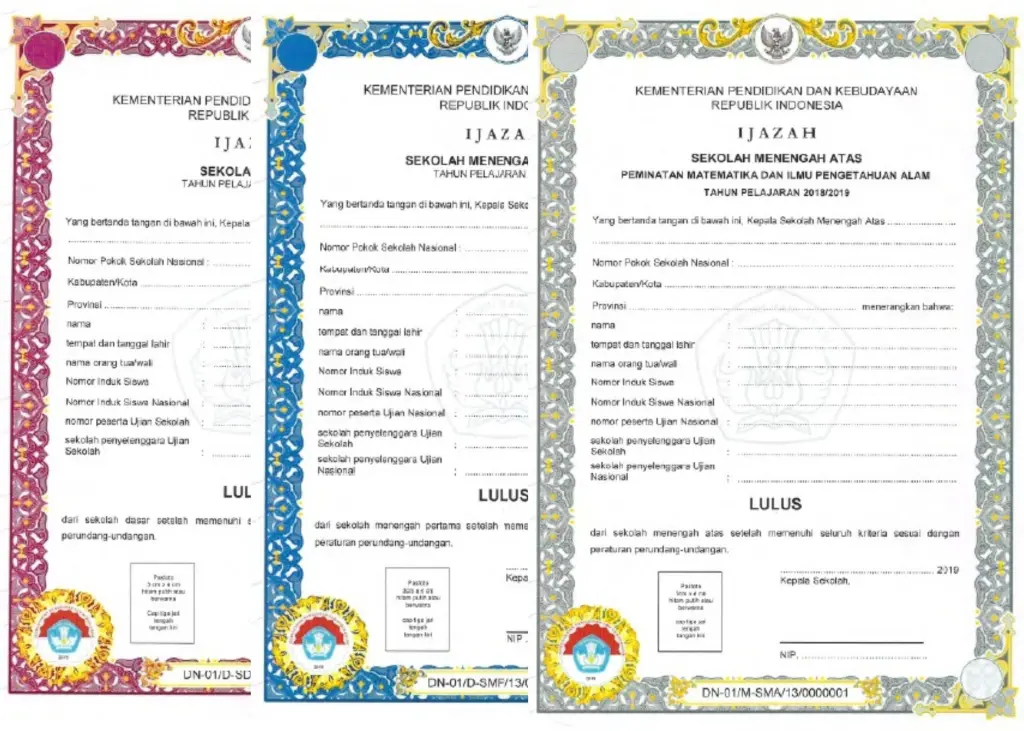 Kertas Ijazah 200 Gr Cetak Full Color 