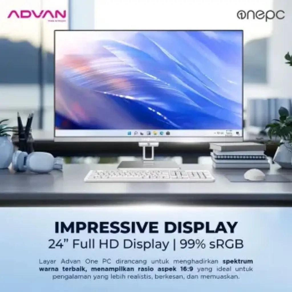 ADVAN AIO ONE PC RYZEN 5 3500U 8GB 512SSD W11