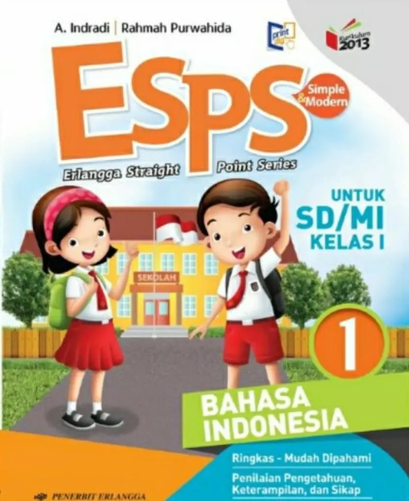 BUKU SISWA  ESPS BAHASA INDONESIA SDMI KELAS 1  KM  ERLANGGA
